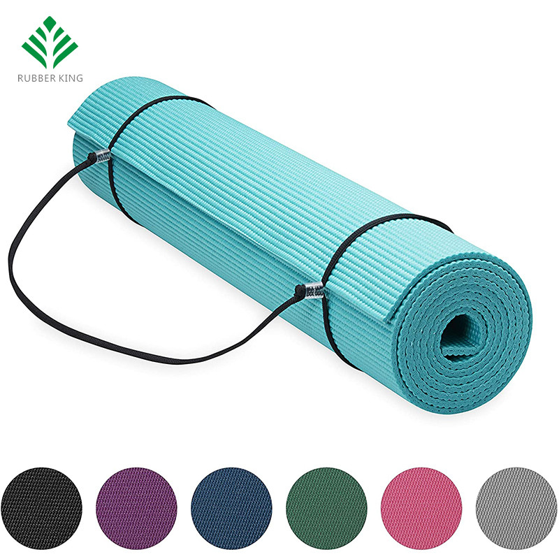 Premium yogamatta med yogamatt bärare, kricka, 72 tum x 24 tum x 1/4 tum tjock