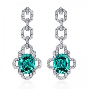 Tuochen smycken Custom Sterling Silver 925 med hög koldiamantstenörring