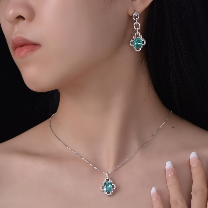 Tuochen smycken Custom Sterling Silver 925 med hög koldiamantstenörring