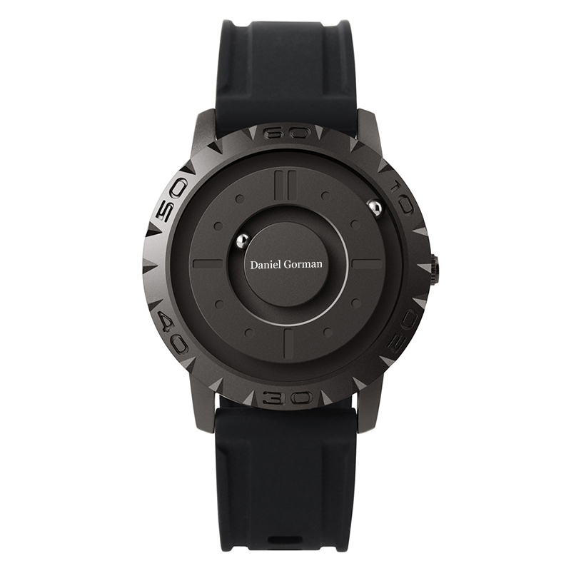 Daniel Gorman Go14 Magnetic Bead Men \\ 's Watch Personlig kreativ sportklocka cool gränslös modedesign rostfritt stål banden vattentät klocka