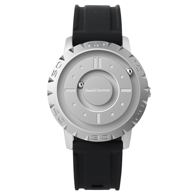 Daniel Gorman Go14 Magnetic Bead Men \\ 's Watch Personlig kreativ sportklocka cool gränslös modedesign rostfritt stål banden vattentät klocka
