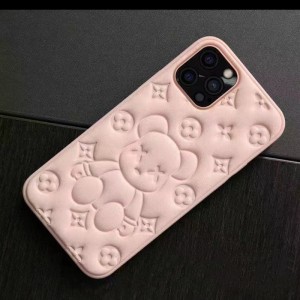 Nytt mobiltelefonfodral, Apple iPhone13Pro Leather Bear 3D präglingsprocess Mobiltelefonskyddsläderfodral