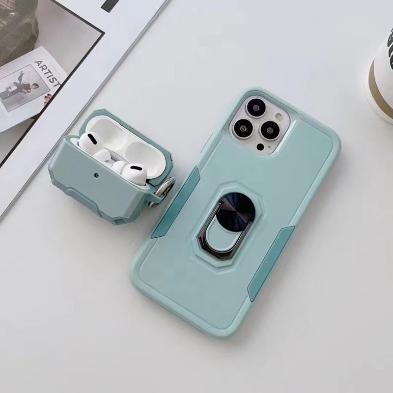 Lämplig för iPhone 14Pro -fodral, ringväska och trådlöst snabbladdningsfodral