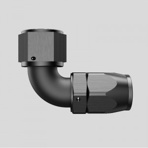 Fullt flöde 90 grader en skärs svivelslang slutar