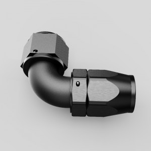 Fullt flöde 90 grader en skärs svivelslang slutar