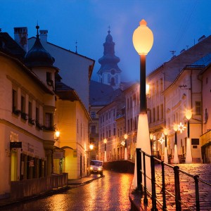 Utomhusträdgårdsledande gatuljus med stolpe, 60W RGB färg som byter vackert vattentätt gatuljus för trädgård, uteplats, park, skola, gräsmatta, villa, gatubelysning och dekor
