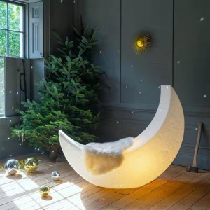 Party LED Lysande svängstol utomhus/indoor Plastic Moon Lamp lysande ledmåne