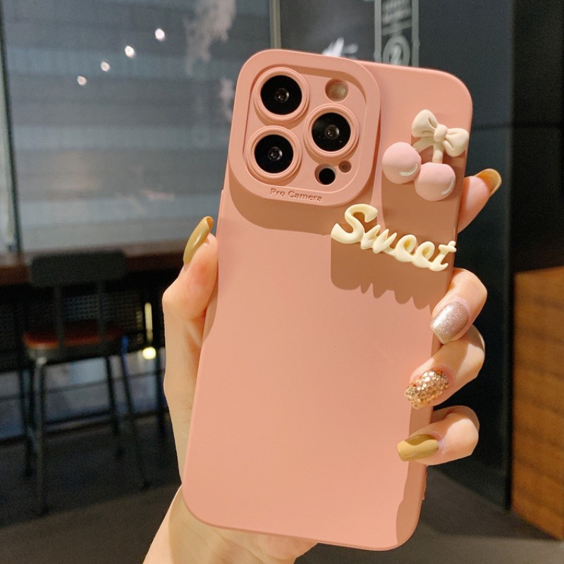 Lämplig för Apple iPhone12 Pro Max mobiltelefonfodral, Silikon mobiltelefonfodral, körsbärs mobiltelefonfodral mjukt fodral
