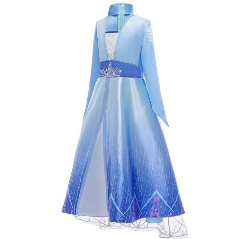 Nyaste barnkändisar kläder prinsessan elsa bär klänning halloween kostymer för flickor