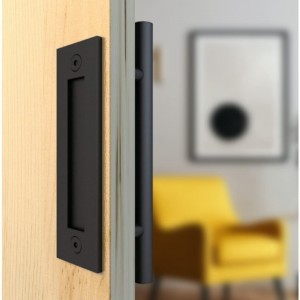 BH001 Black Round Barn Door Pull Handtag skjutdörrhandtag, ladugårdshandtag