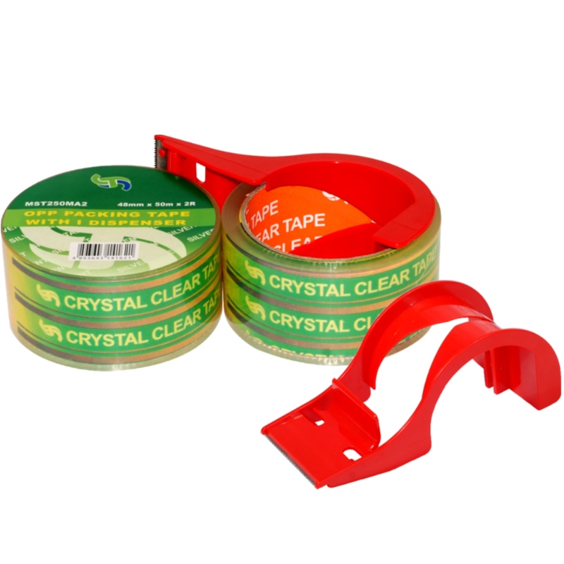 Super/crystal Clear Lime Packing Tape med Dispenser