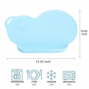 Silikon som inte är stickande bärbara återanvändbara resor för barn för barn Tiny Diner