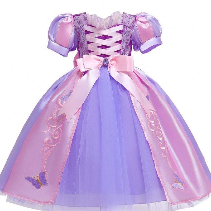 Baige Halloween kostym Kids födelsedagsfest barn tycker om Sofia klänning för flickor rapunzel prinsessan klänning