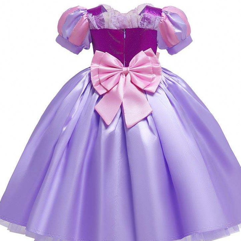Baige Halloween kostym Kids födelsedagsfest barn tycker om Sofia klänning för flickor rapunzel prinsessan klänning