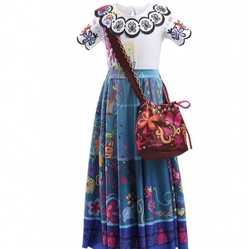 2022 Encanto Magic Full House Cosplay Costume Purple Encanto Costume Isabella för kvinnor DGHC-138