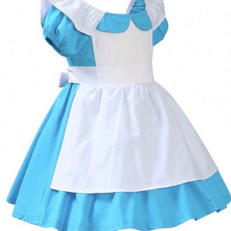 Barn kostymer kläder snövit alice spädbarn 100% bomull 2-6 år baby flicka rem klänning barn flicka prinsessan klänningar dghc-029