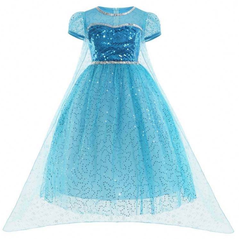 Little Princess alla i en uppsättning Crown Wand Gloves Halloween Elsa Cosplay Costume med tillbehör HCGD-026