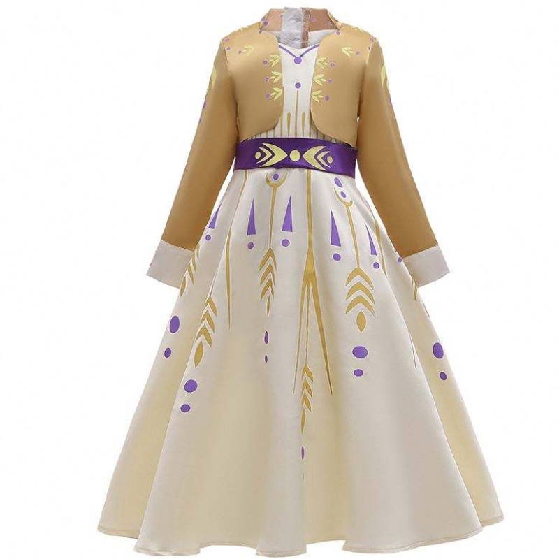 2022 Ny snygg klänning Ice Snow Queen Elsa 2 Fancy Dress Costume Halloween HCGD-016