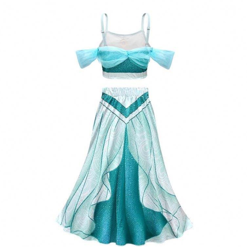 Novedadess 2022 Halloween Cosplay Arabian Princess Aladdin och Jasmine kostym med pannbandsmycken HCAL-005