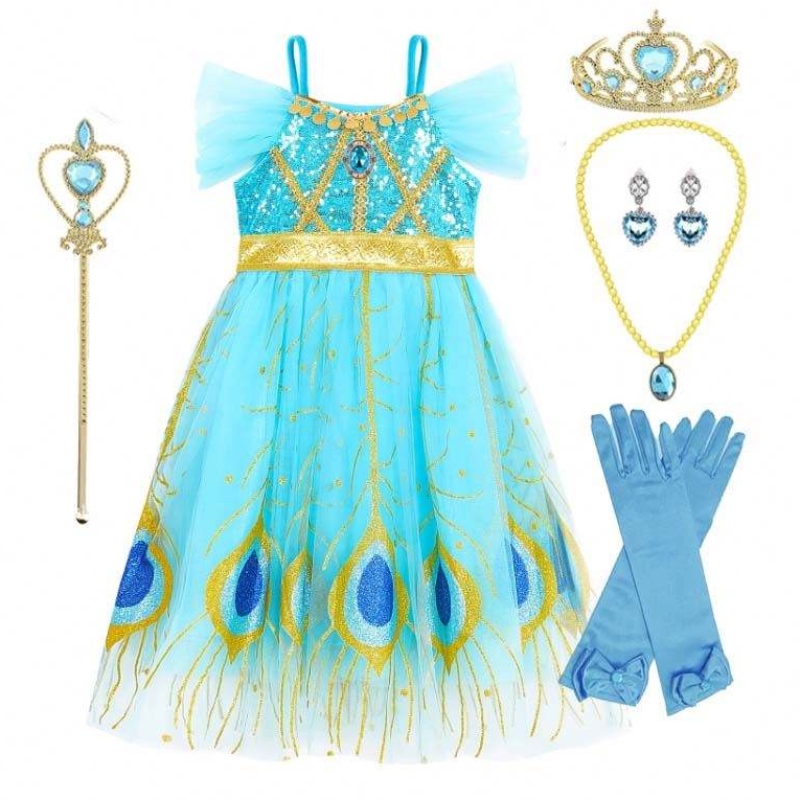 2022 Nya ankomster Summer Halloween Costumes Toddler Girls Dress Up Party Arabian Princess Costumes HCAL-006