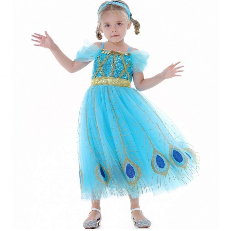 2022 Nya ankomster Summer Halloween Costumes Toddler Girls Dress Up Party Arabian Princess Costumes HCAL-006