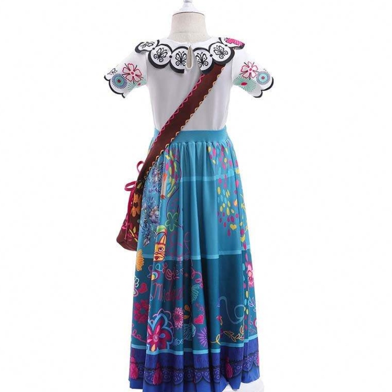 Girls Princess Dress Up Halloween Fancy Party Dresses 2-12 år Encanto Costume Set HCIS-001