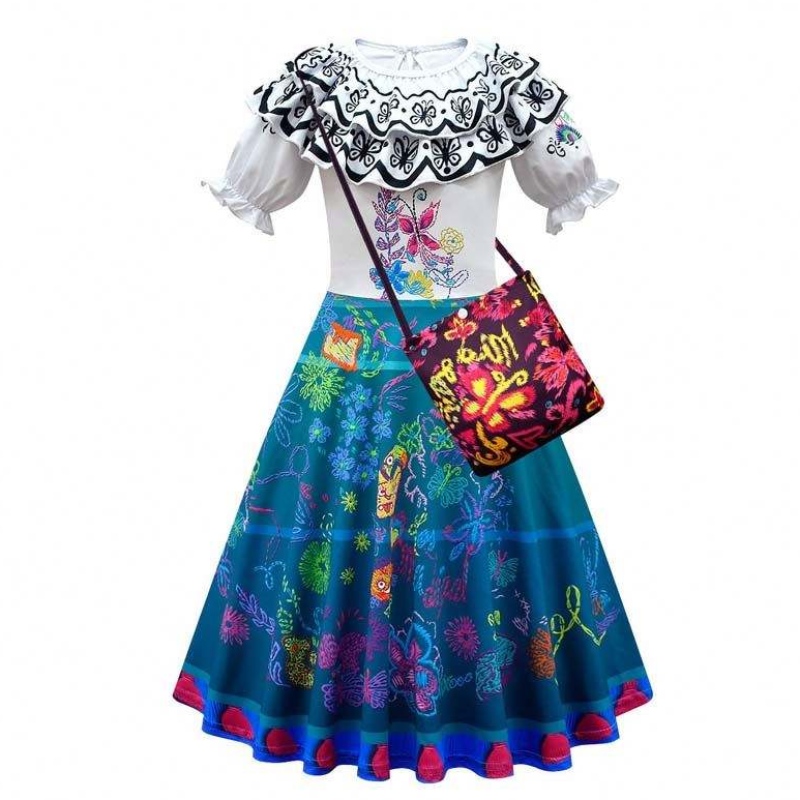 Födelsedagsfest Halloween kläder Girls Magic Family Dolores Encanto Costume For Girls HCIS-006