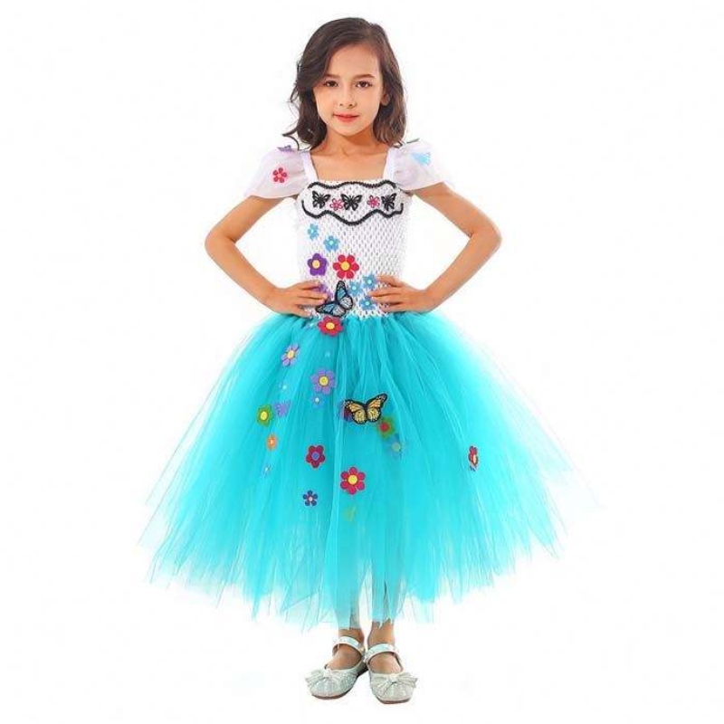 Baby flickor 1-8 år handgjorda virkade tyll mirabel isabela encanto tutu klänning HCIS-014
