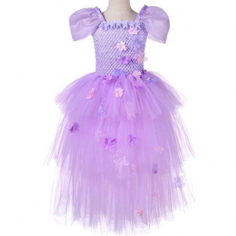 Baby flickor 1-8 år handgjorda virkade tyll mirabel isabela encanto tutu klänning HCIS-014