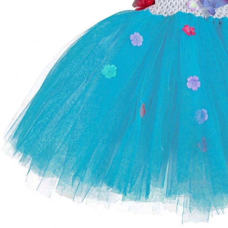 Halloween kläder barn virkade tyll fluffy blommor encanto mirabel tutu klänning hcis-015