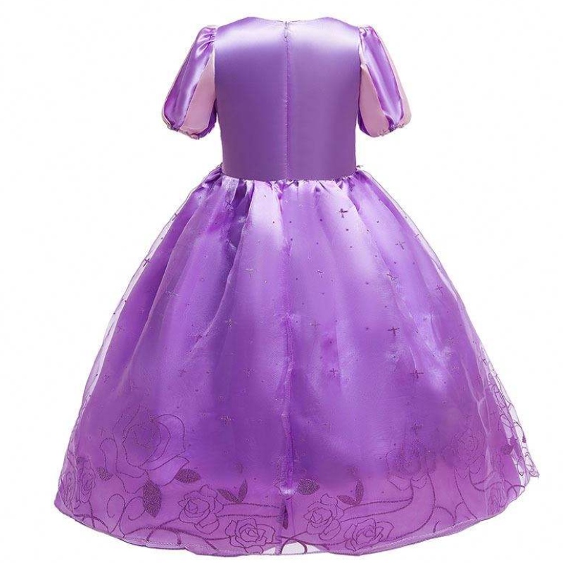 Halloween Christmas Carnival Costume Kid Princess Purple Tulle Rapunzel Dress Children HCRS-017