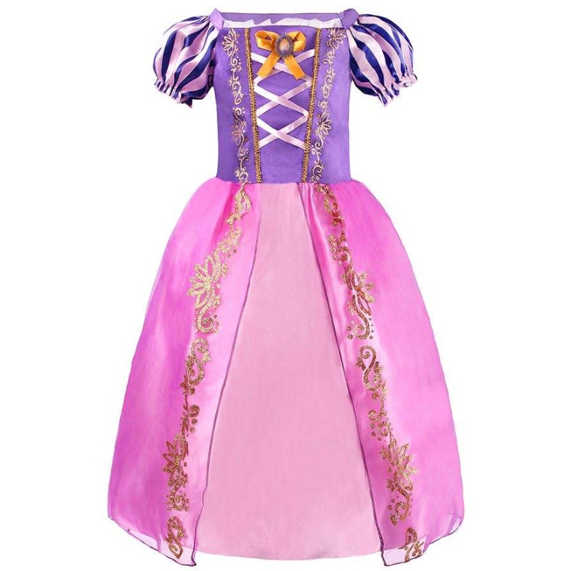 Halloween cosplay kostym barn belle aurora sofia sommar fancy födelsedagskläder baby flicka fancy rapunzel prinsessan klänning