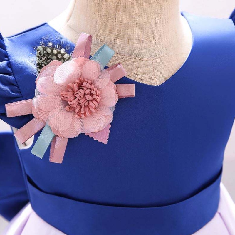 Baige New Fashion Print Girls Frocks Design frock Kids Flower Birthday Dresses Wholesale L2033xz