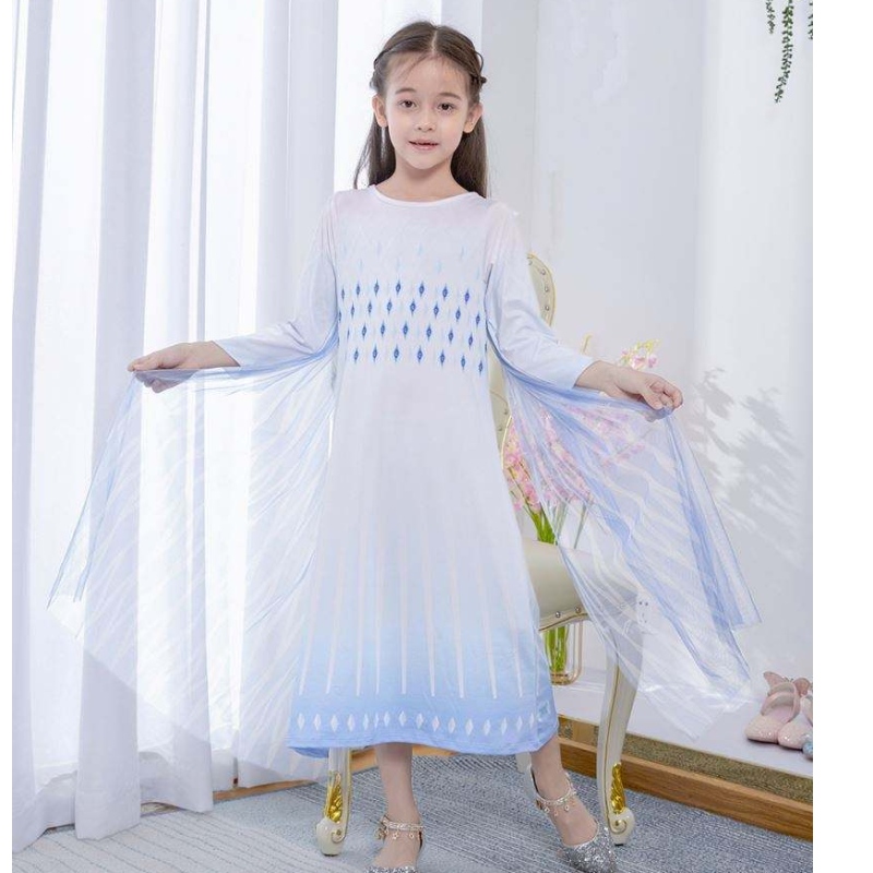 Fancy Baby Frocks Elsa Costume Christmas Halloween Party Dresses for Kids