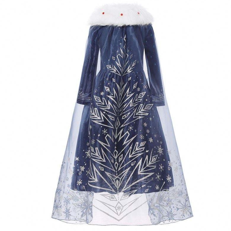Baige europeiska och amerikanska flickor Elsa Anna Girl Princess Christmas Kids Winter Dress BX1736