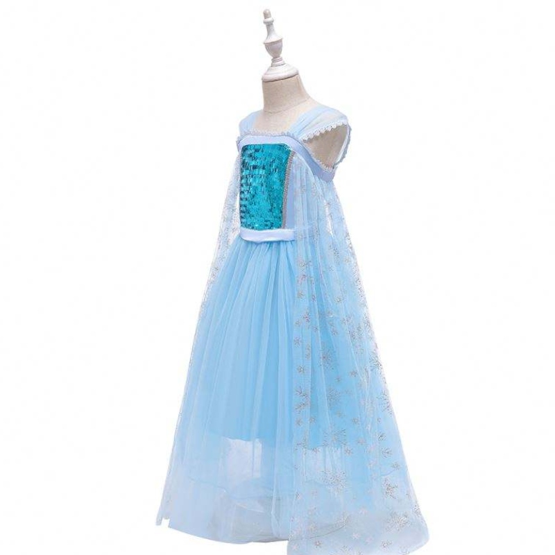 Ny snödrottning Performance Costume Princess Elsa Blue Dress Halloween Costume BX1705
