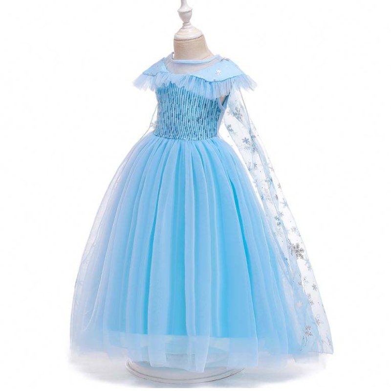 Partihandelnya barnkläder Elsa Princess Dress Child Costumes Girls Dresses