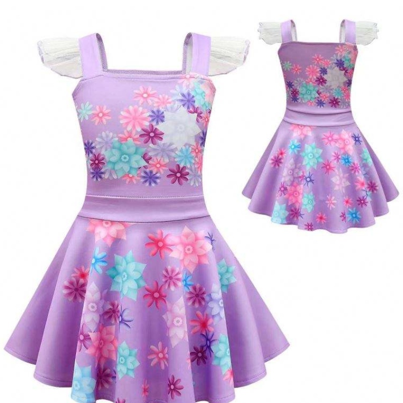 Tv&movie cosplay lila klänning flickor prinsessan kostym barn fancy klänning fest barn cosplay