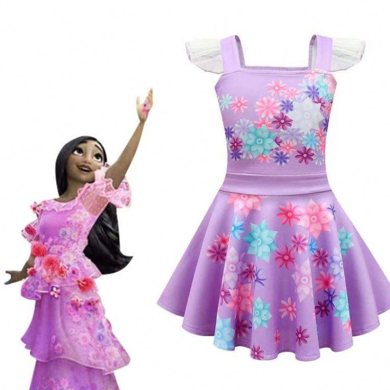 Tv&movie cosplay lila klänning flickor prinsessan kostym barn fancy klänning fest barn cosplay