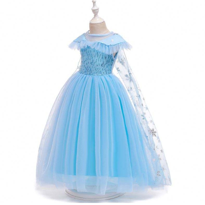 Ny produkt prinsess dräkt barn maskerad elsa anna mode flicka kostym festklänning flickor