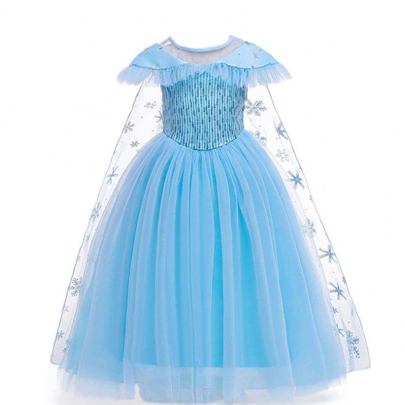 Ny produkt prinsess dräkt barn maskerad elsa anna mode flicka kostym festklänning flickor