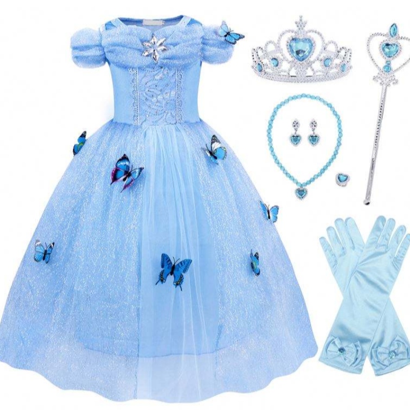 Tv&film kostymer flickor prinsessor klänningar barnfest barn cosplay