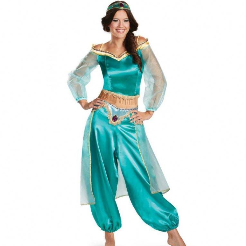 Jasmine Princess Dress Adult Cosplay Halloween Costume Cosplay Stage Wear