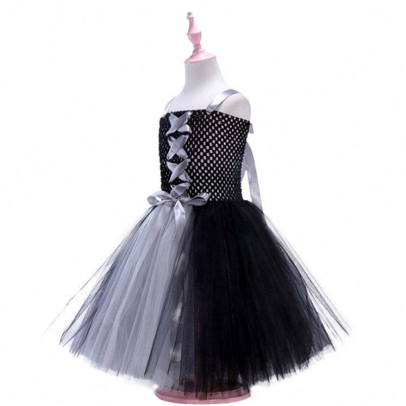 Barnens kläder Halloween Sleeping Spell Witch Dress Girl Mesh Tutu kjol Cosplay Costume