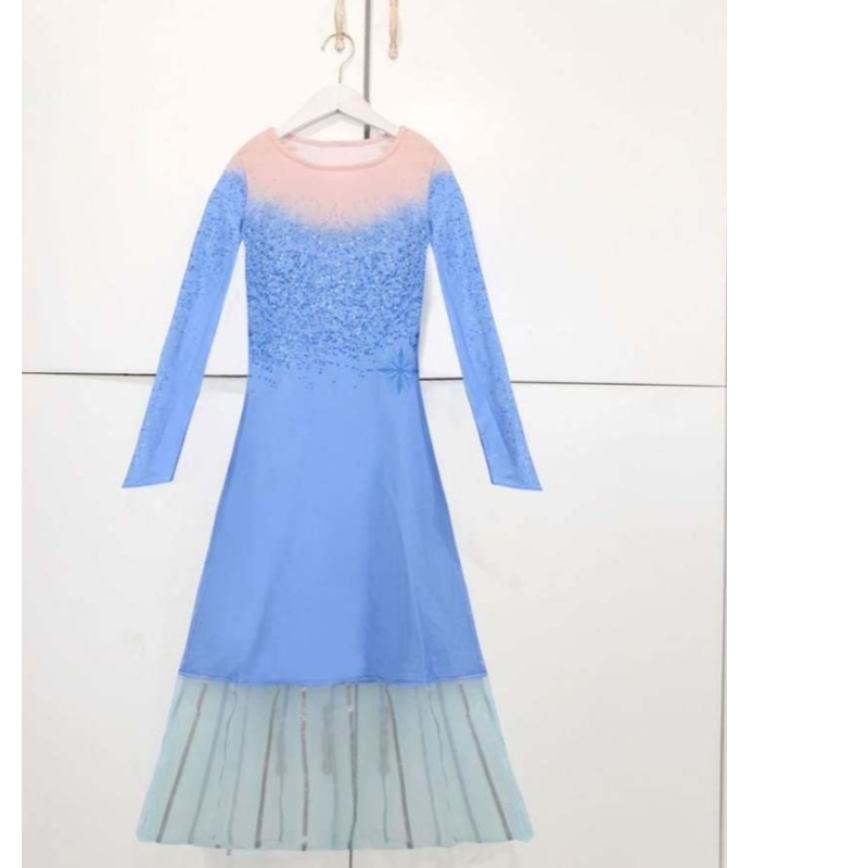 Girls Princess Dress Party Elsa Carnival Frozen 2 Elsa Anna Princess Fancy Dress Kid Costume