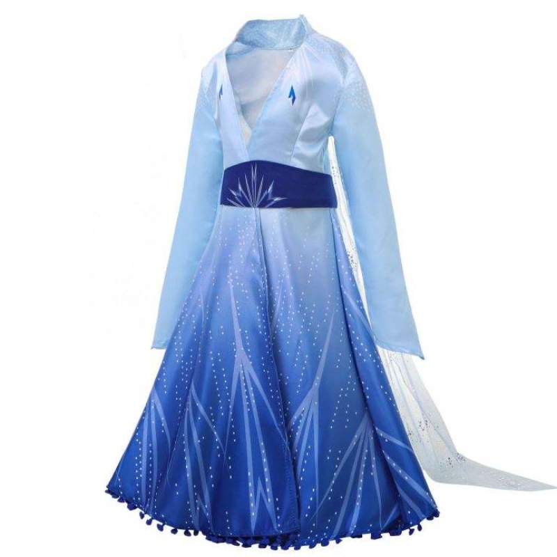 Ny ankomst Elsa Frozen Dress Princess Elsa Costume for Girls