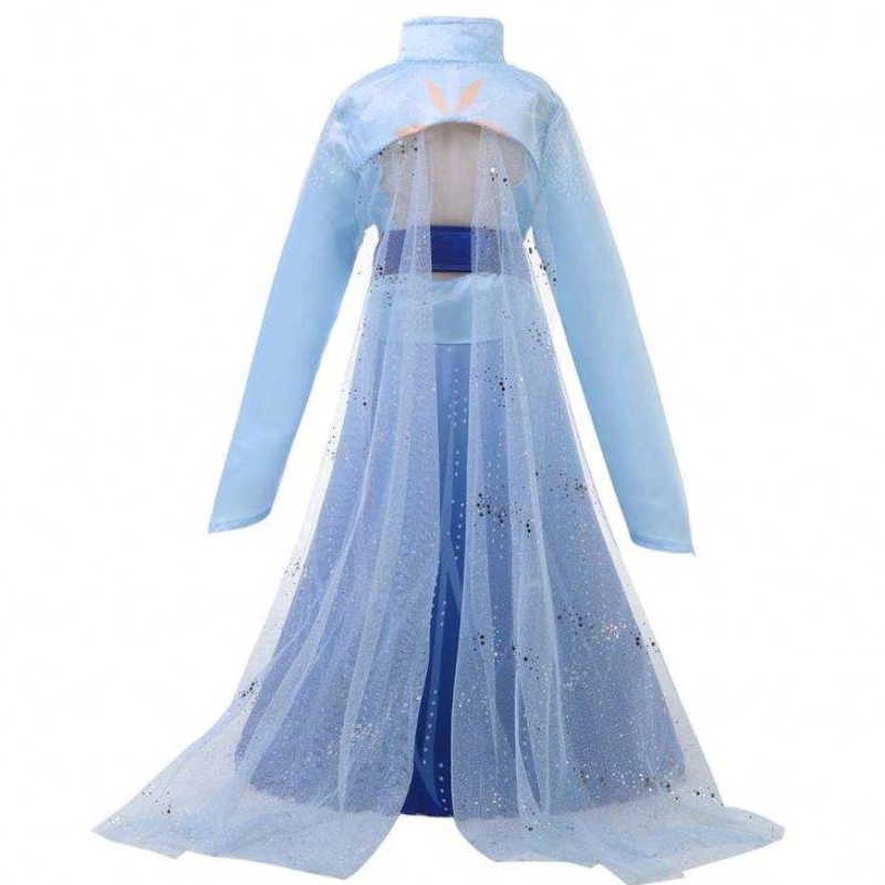 Ny ankomst Elsa Frozen Dress Princess Elsa Costume for Girls