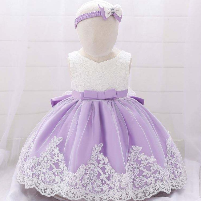 Baige Hot nya produkter kid kläder blomma Födelsedag Barn Baby Girls Party Dress Design