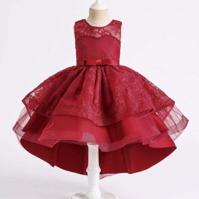 Ny designparty Wear Dress for Baby Girl Children Clothes Girls Pearl Dress Girls aftonklänningar 2158