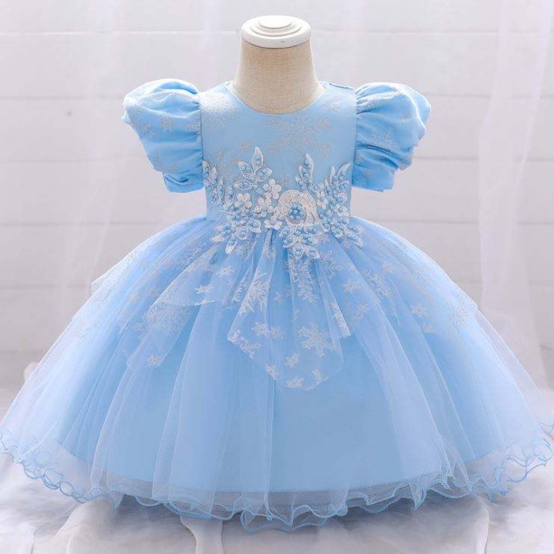 Baige Baby Girl Frocks Design Short Sleeve Performance Dance Dress Children's Party Wear Gown L2028XZ